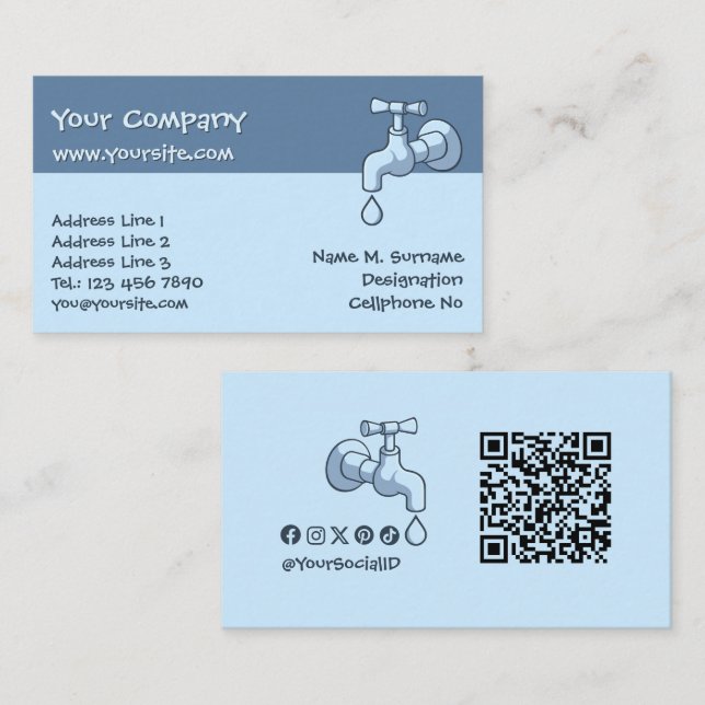 Plumber Business Card (Front/Back)