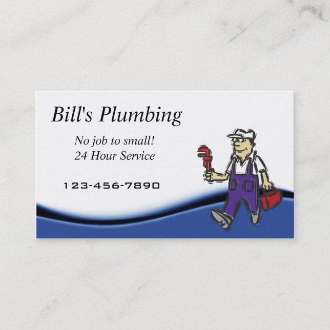 Plumber business card (Front)