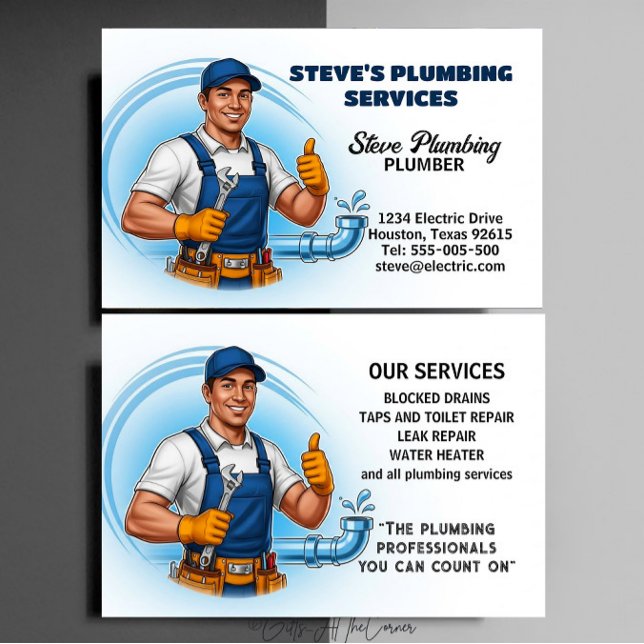 Plumber  business card (Creator Uploaded)