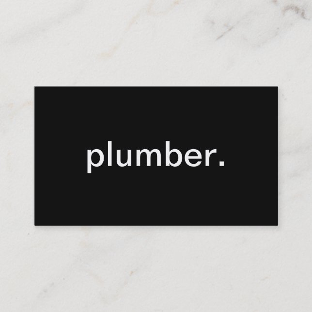 Plumber Business Card (Front)
