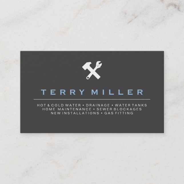 plumber business card / handyman business cards (Front)