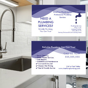 Plumber Business Card Template   Plumbing Services