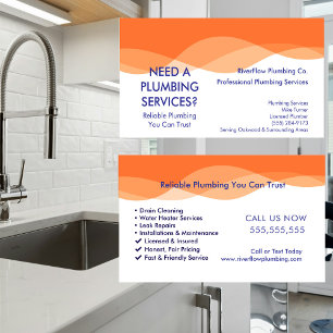 Plumber Business Card Template   Plumbing Services