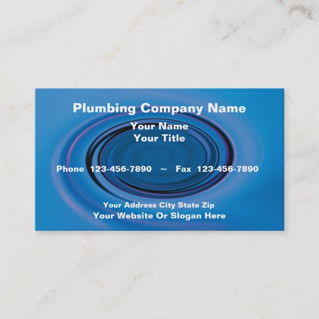 Plumber Business Cards (Front)