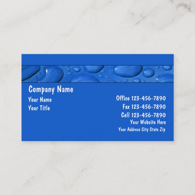 Plumber Business Cards (Front)