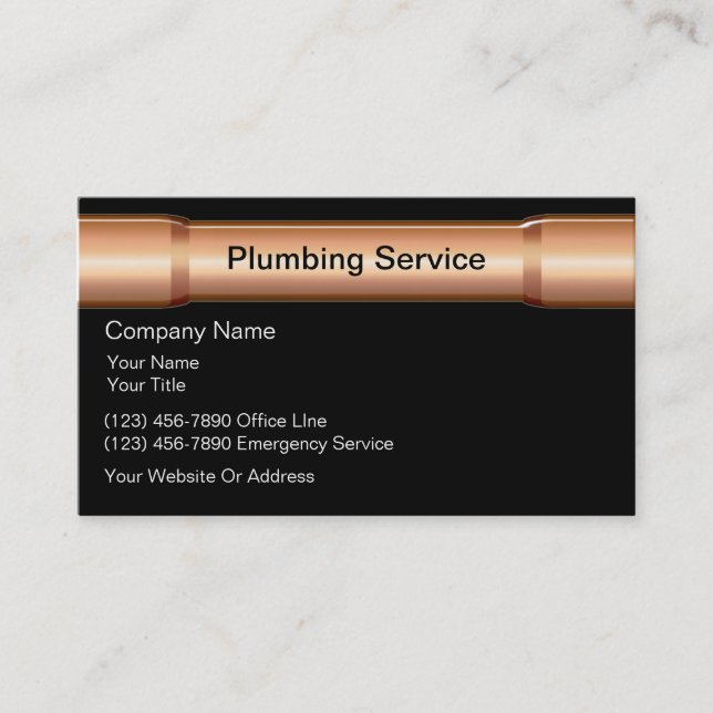Plumber Business Cards (Front)