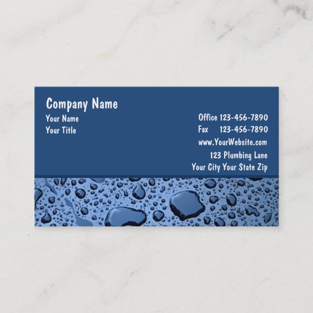 Plumber Business Cards (Front)