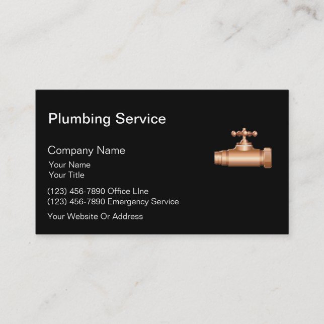 Plumber Business Cards (Front)