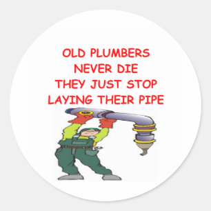 PLUMBER CLASSIC ROUND STICKER