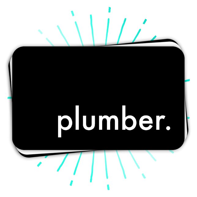 plumber. (colour customisable) business card (Creator Uploaded)