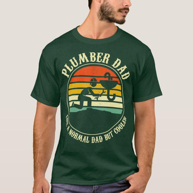 Plumber Dad Like A Normal Dad But Cooler Mens T-Shirt (Front)