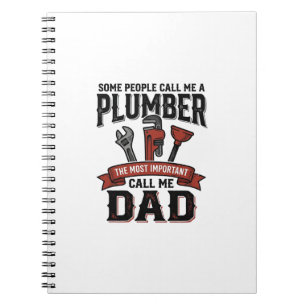 Plumber Dad Vintage Engraving Shirt Design_1 Notebook