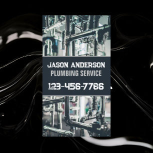 Plumber Faucet Pipe Handyman Pluming Service Business Card