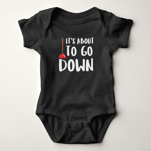 Plumber Gift Idea craftsmen Joke Plunger Baby Bodysuit (Front)