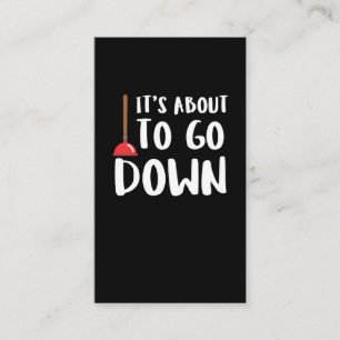 Plumber Gift Idea craftsmen Joke Plunger Business Card