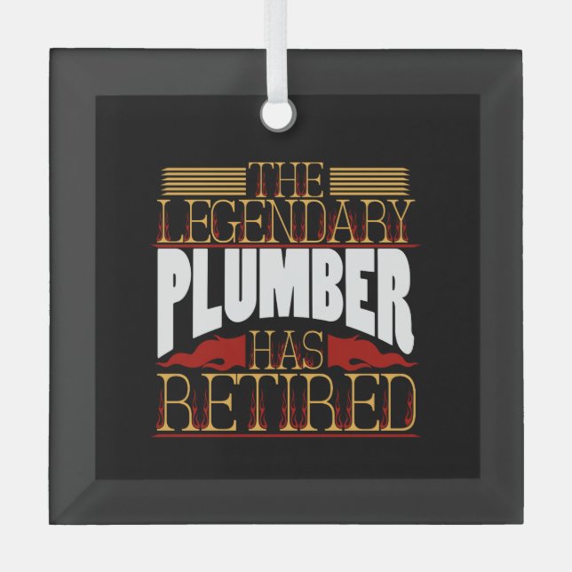 Plumber Gifts Glass Tree Decoration (Front)