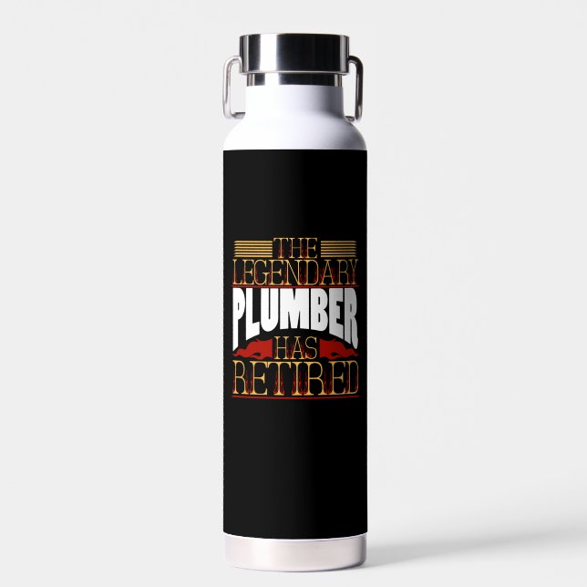 Plumber Gifts Water Bottle (Front)