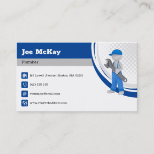 Plumber   Handyman   Construction Business Card