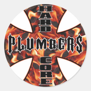 Plumber Hard Core Classic Round Sticker