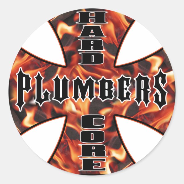 Plumber Hard Core Classic Round Sticker (Front)
