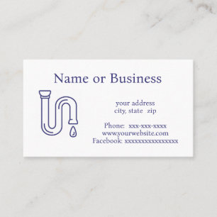 Plumber image business card