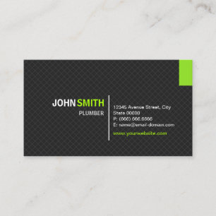 Plumber - Modern Twill Grid Business Card