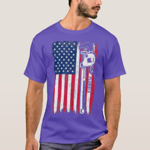 Plumber Patriotic American Flag Patriot Plumbing T-Shirt