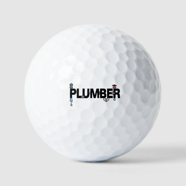 Plumber Pipes Golf Balls (Front)