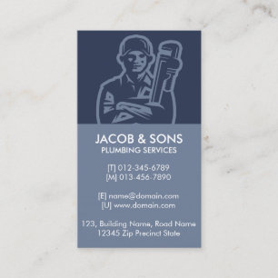 Plumber Plumbing Home Repair Business Card
