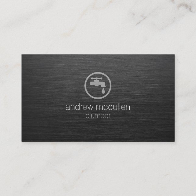 Plumber Plumbing Leaking Faucet Home Repair Business Card (Front)