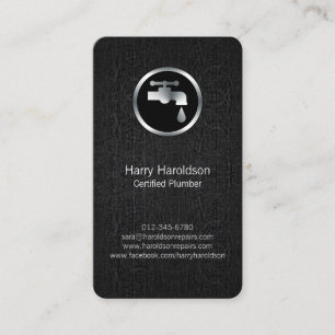 Plumber Plumbing Leaking Faucet Home Repair Business Card