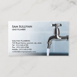 Plumber Plumbing Leaking Faucet Home Repair Business Card