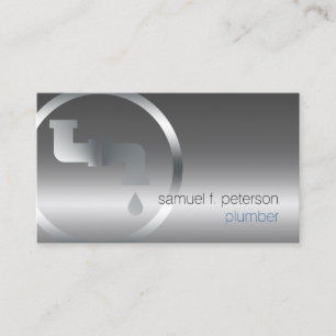 Plumber Plumbing Leaking Pipe Business Card