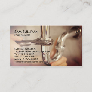 Plumber Plumbing Leaking Pipe Business Card