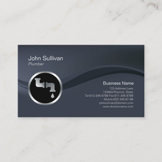 Plumber Plumbing Leaking Pipe  Business Card (Front)