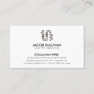 Plumber Plumbing Pipe Layer Business Card