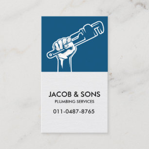 Plumber Plumbing Pipe Wrench Business Card