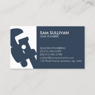 Plumber Plumbing Pipe Wrench Business Card