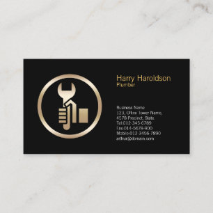 Plumber Plumbing Pipe Wrench  Business Card