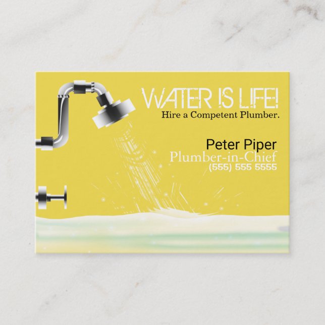Plumber Plumbing Service Business Card (Front)