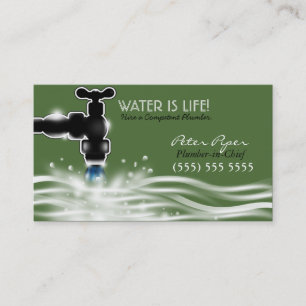 Plumber Plumbing Service Business Card