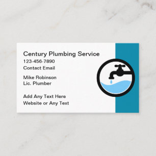 Plumber Services Modern Business Cards