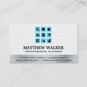 Plumber Skilled Worker Business Card