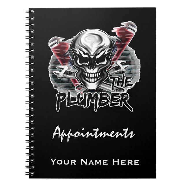 Plumber Skull: The Plumber Spiral Notebook (Front)