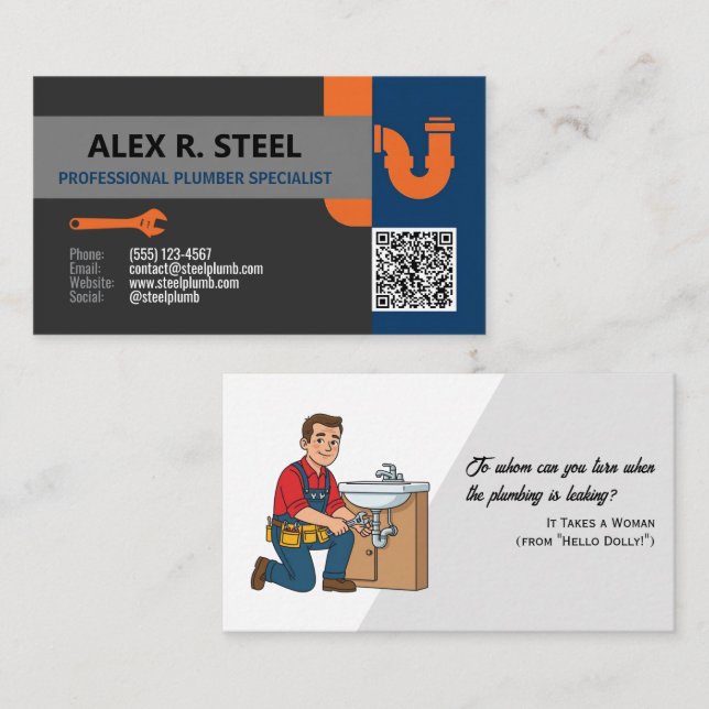 Plumber Specialist Business Card (Front/Back)