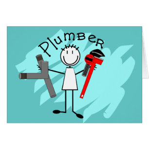 Plumber stick person design