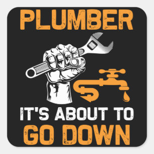 Plumber T-shirt Square Sticker