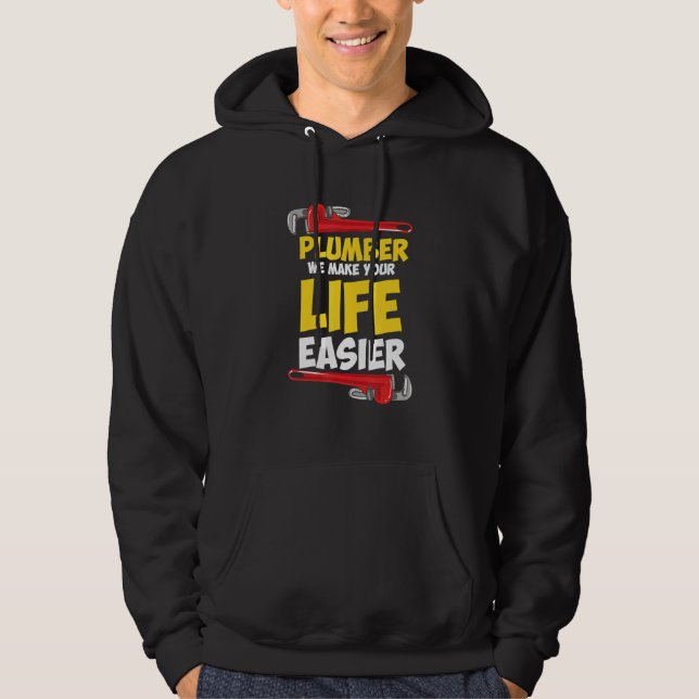 Plumber Technician Design For Pipefitter - Plumber Hoodie (Front)