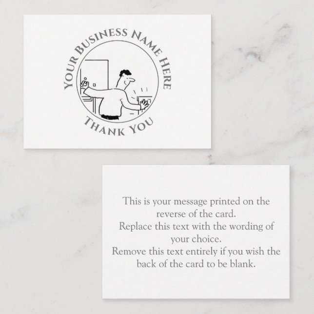 Plumber Thank You Note Card (Front/Back)