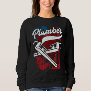 Plumber Us American Flag Sweatshirt